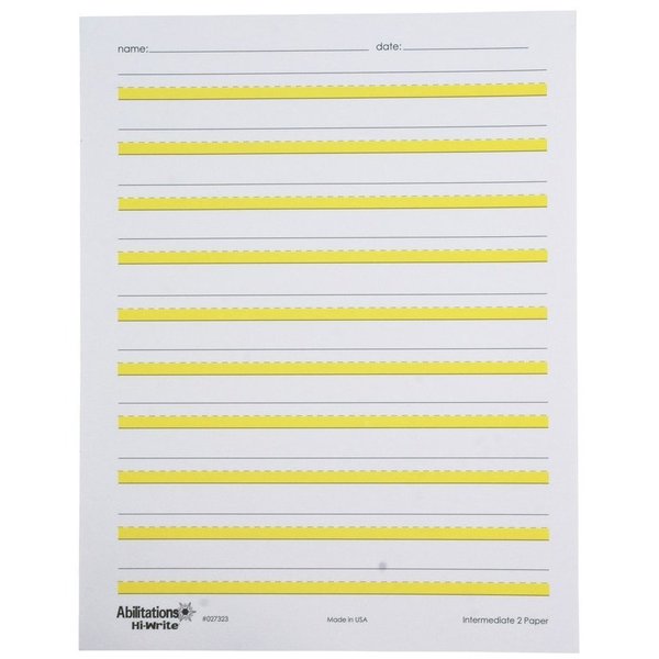 Abilitations Hi-Write Intermediate Paper, Level 2, Pack of 100 Sheets PK IWP-2-VL